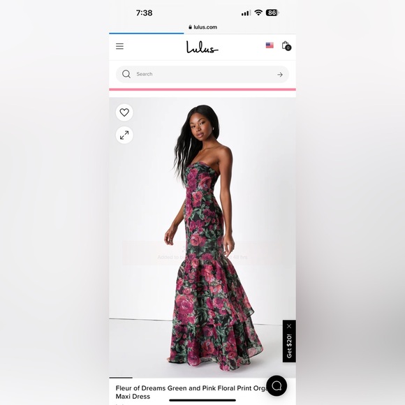 Such a pretty dress! New with tags. Didnt fit me right - Picture 3 of 4